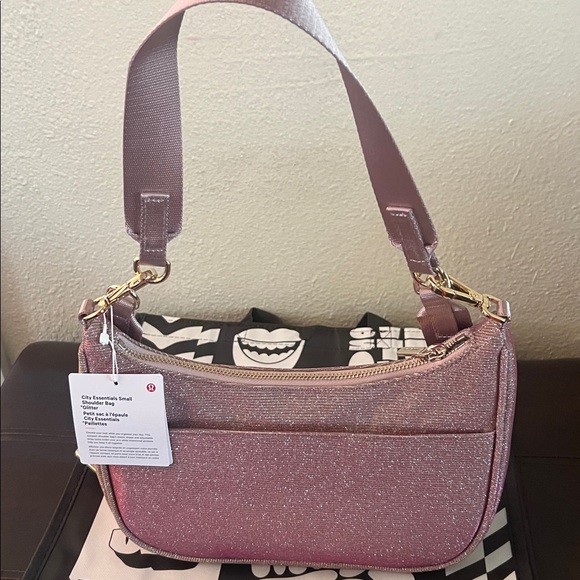 Lululemon athletics Essentials Glitter Tan Shoulderand crossbody bag